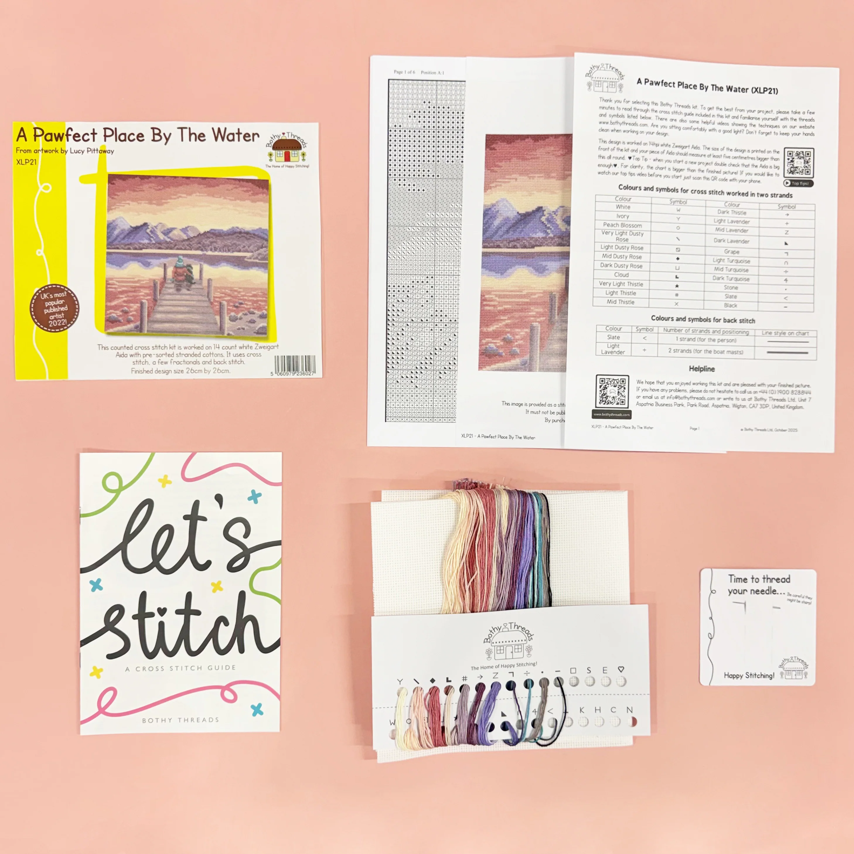 A Pawfect Place By The Water - Bothy Threads Cross Stitch Kit - Image 2