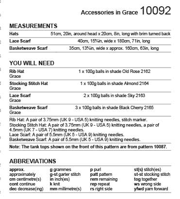Accessories in Stylecraft Grace Aran - Digital Version  10092 - Image 2