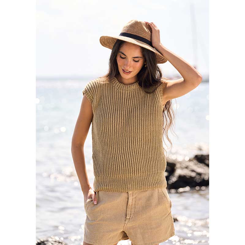 Afterglow Top in Mode at Rowan Cotton Dk Or Alpaca Haze - MIP103