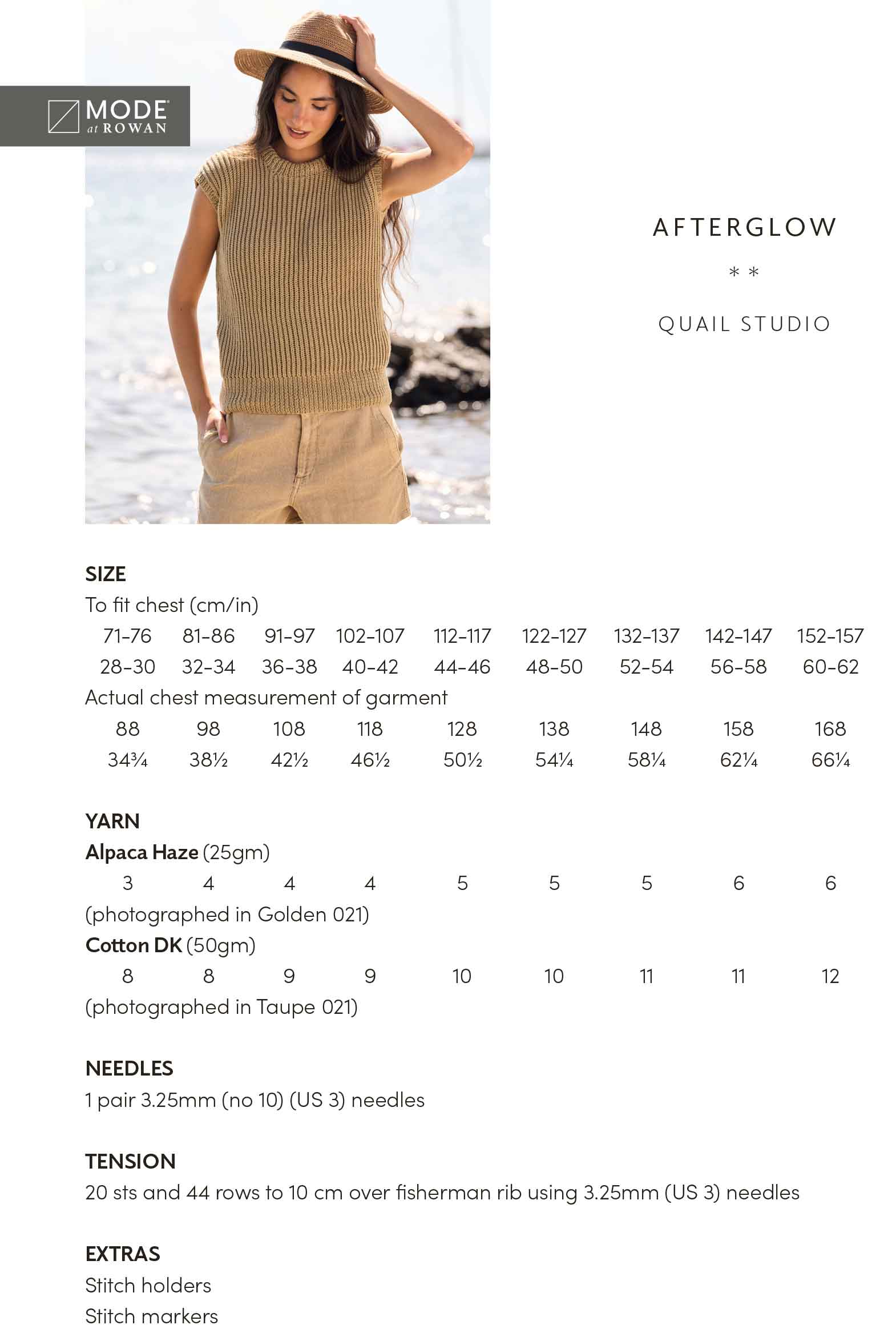 Afterglow Top in Mode at Rowan Cotton Dk Or Alpaca Haze - MIP103 - Image 2