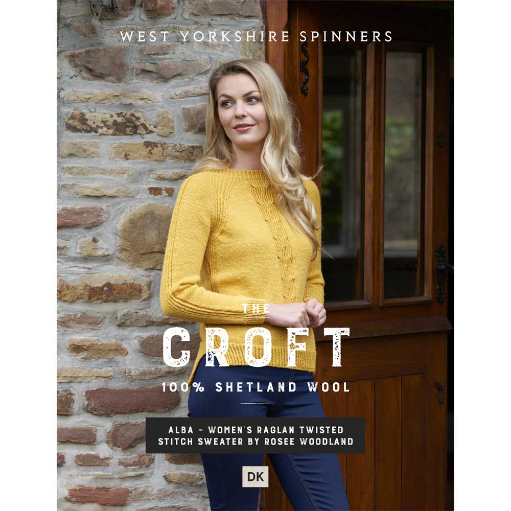Alba Women's Twisted Stitch Raglan Sweater in West Yorkshire Spinners The Croft Dk - Digital Version DPB0044