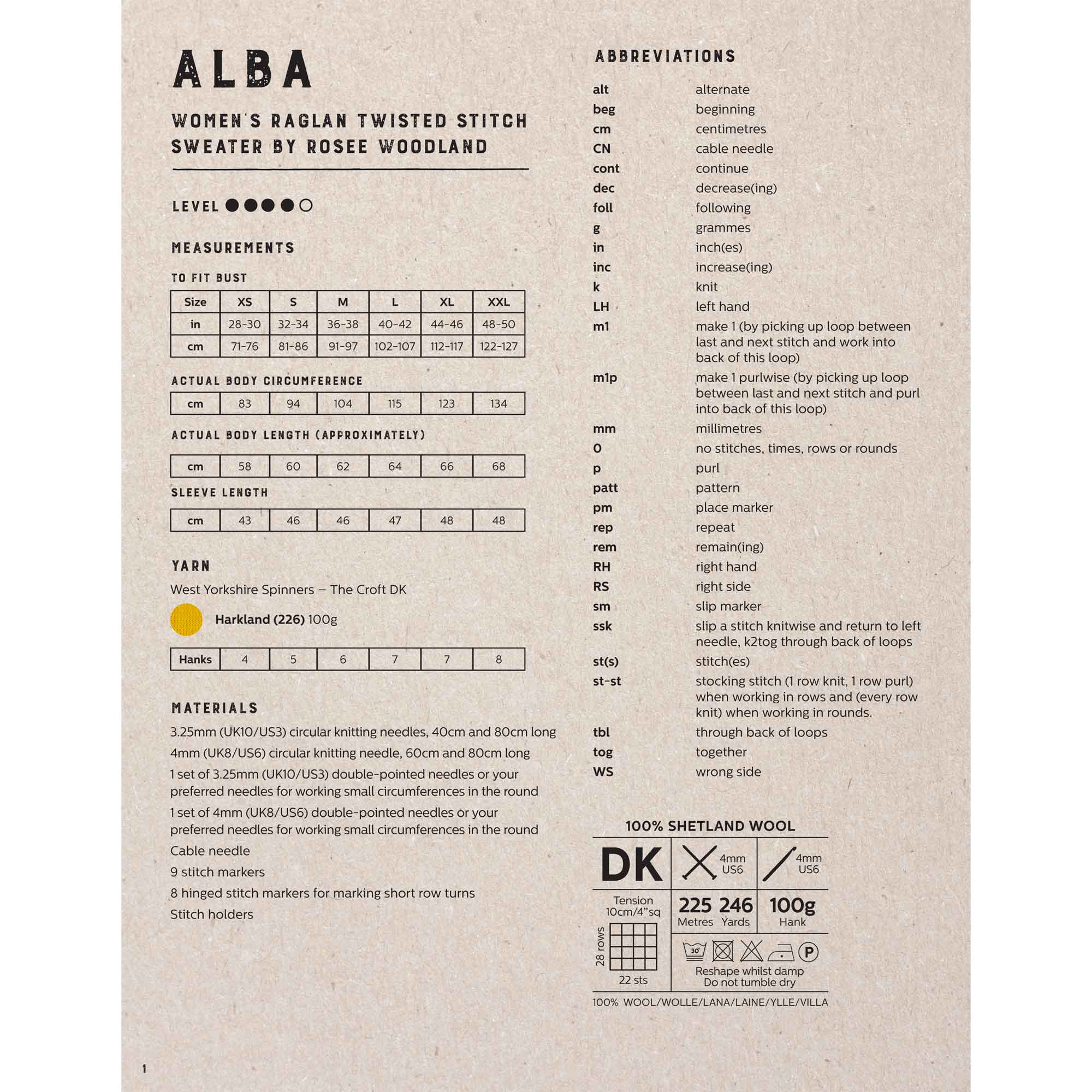 Alba Women's Twisted Stitch Raglan Sweater in West Yorkshire Spinners The Croft Dk - Digital Version DPB0044 - Image 2