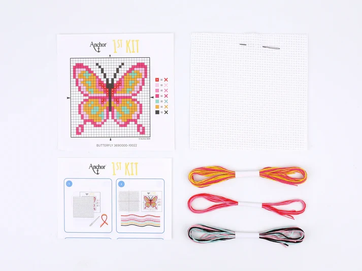 Anchor 1st Kit - Butterfly Counted Cross Stitch Kit - Image 2