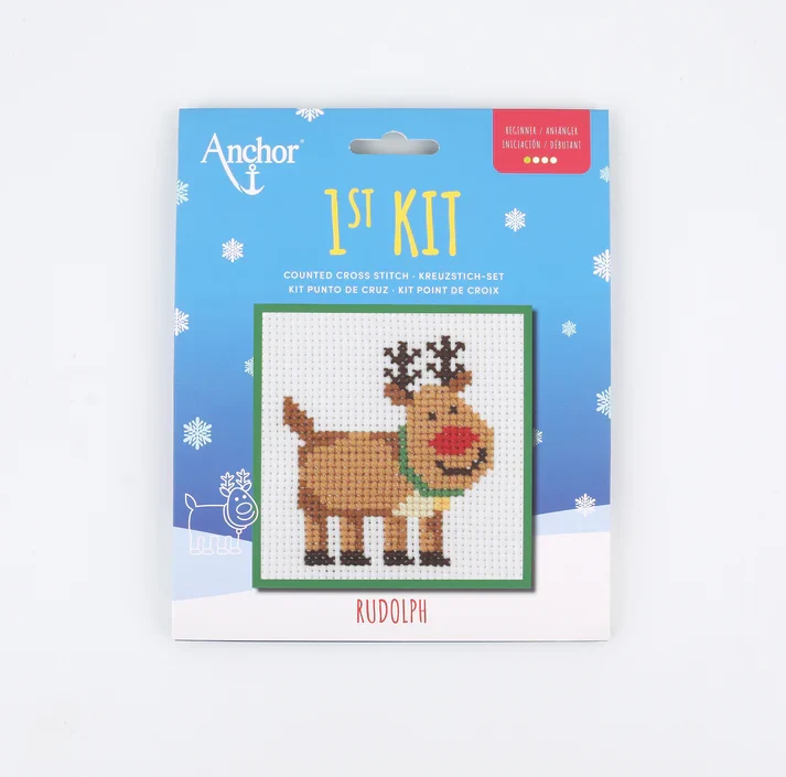 Anchor 1st Kit - Rudolph Counted Cross Stitch Kit - Image 3