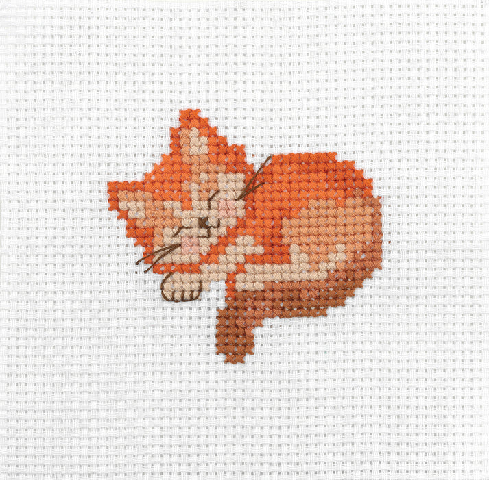 Anchor 1st Kit - Sleepy Cat Counted Cross Stitch Kit