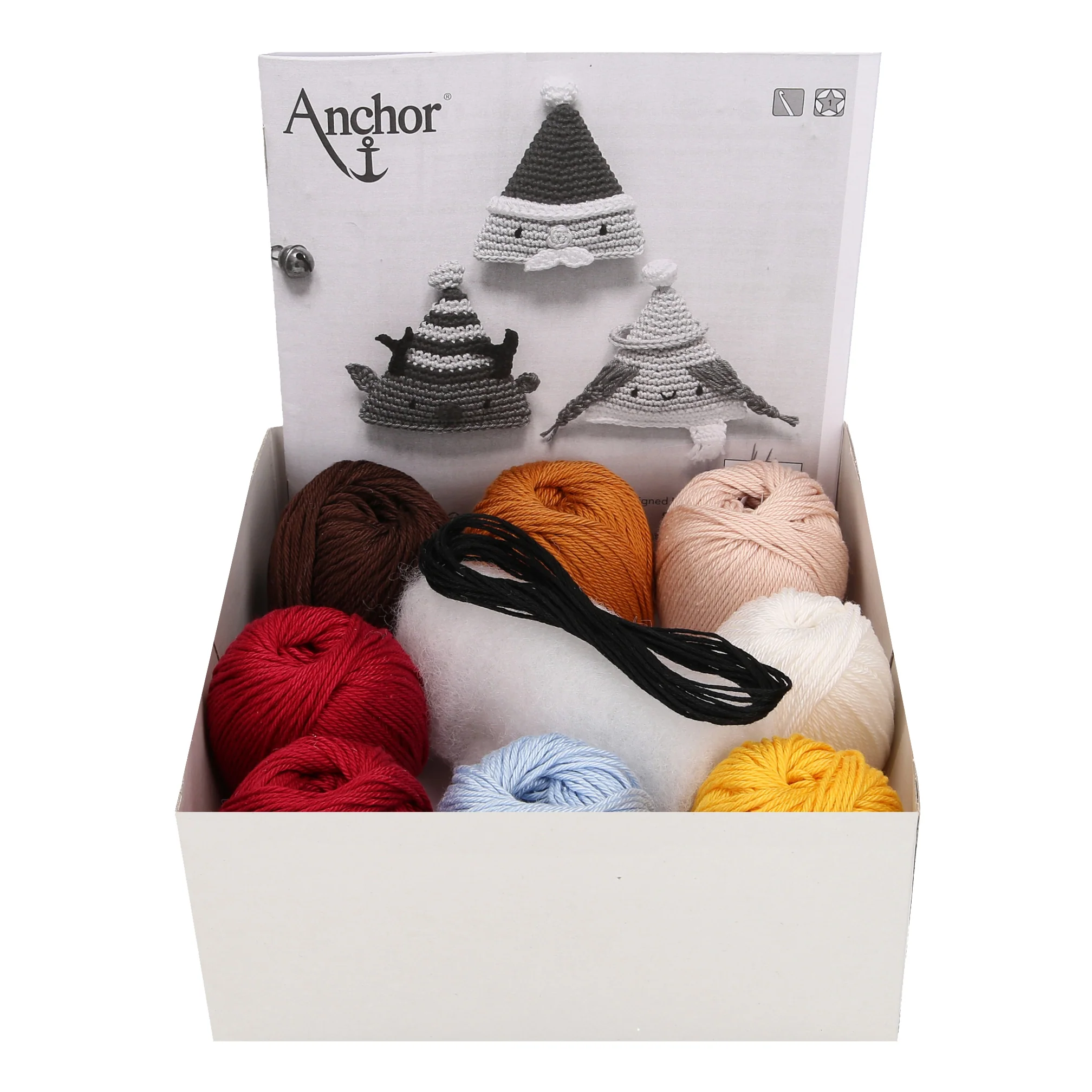 Anchor Crochet Kit - Amigurumi Santa Trio Décor - Image 2