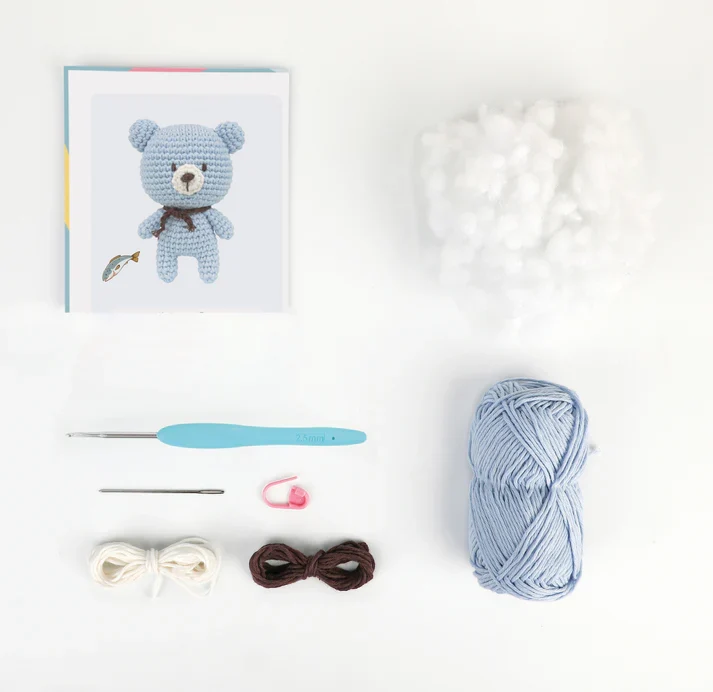 Anchor Crochet Kit - Mini Amigurumi Bobby the Bear - Image 3