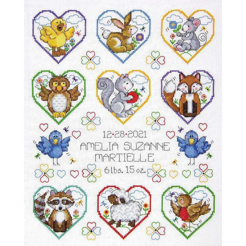 Animal Hearts - Design Works Cross Stitch Kit