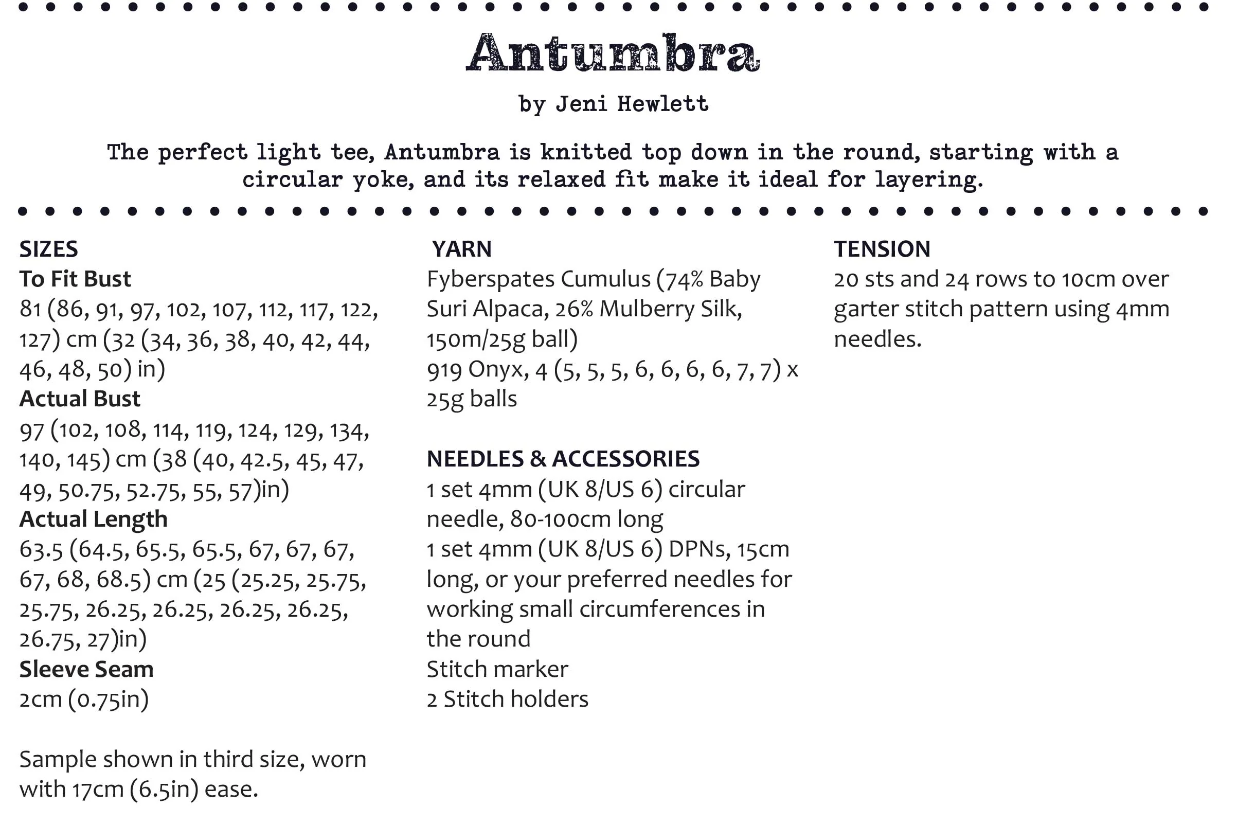 Antumbra Top in Fyberspates Cumulus - Digital Pattern - Image 4