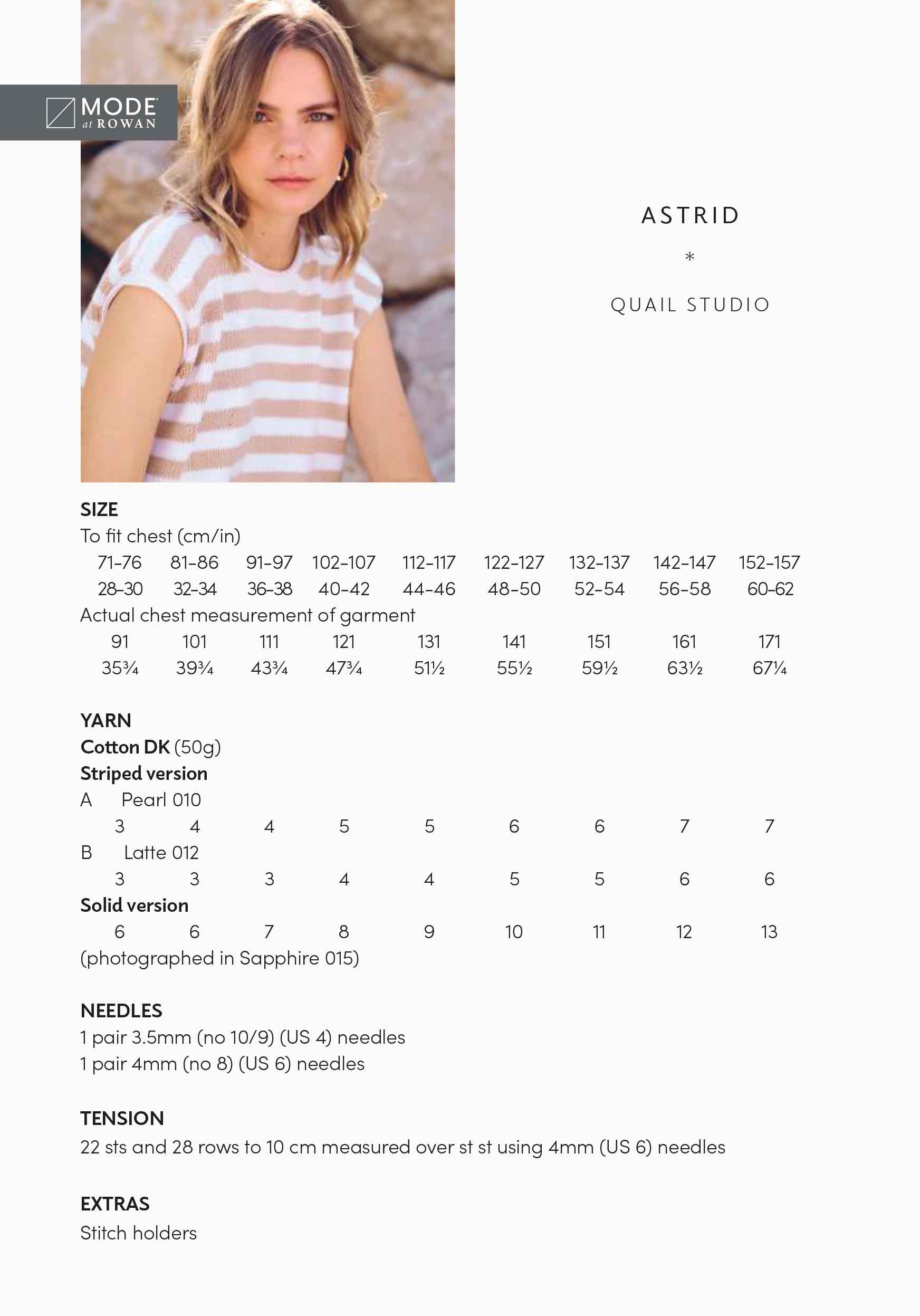 Astrid in Mode At Rowan Cotton Dk - MIP46-M - Image 2