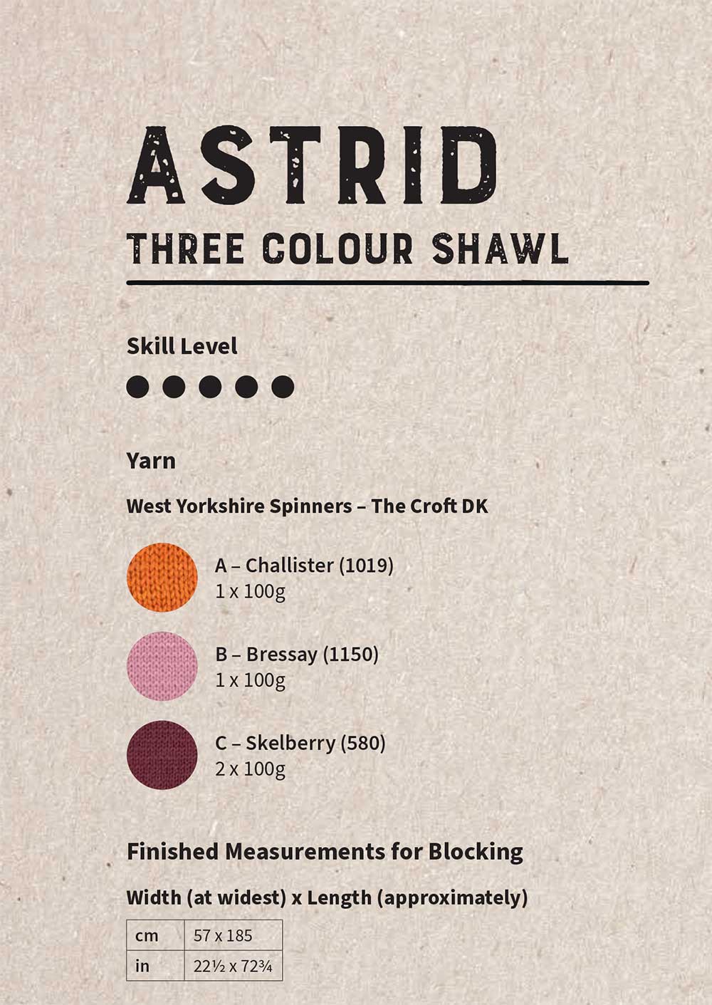 Astrid Three Colour Shawl in West Yorkshire Spinners The Croft Dk - Digital Version WY1000342 - Image 2