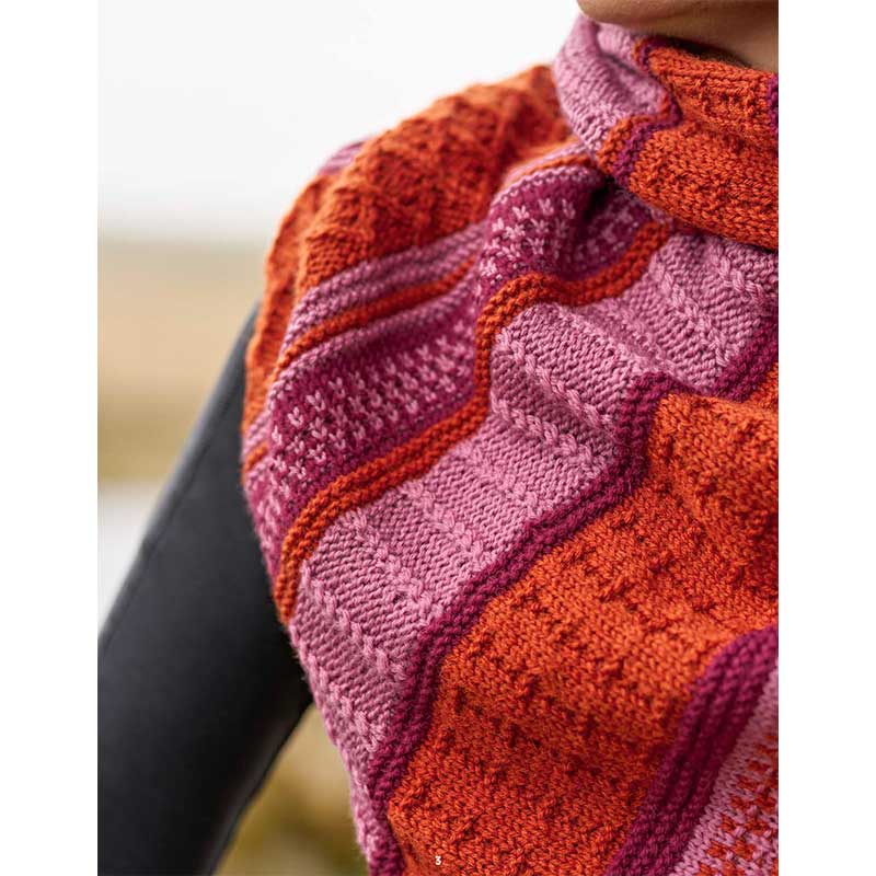 Astrid Three Colour Shawl in West Yorkshire Spinners The Croft Dk - Image 3