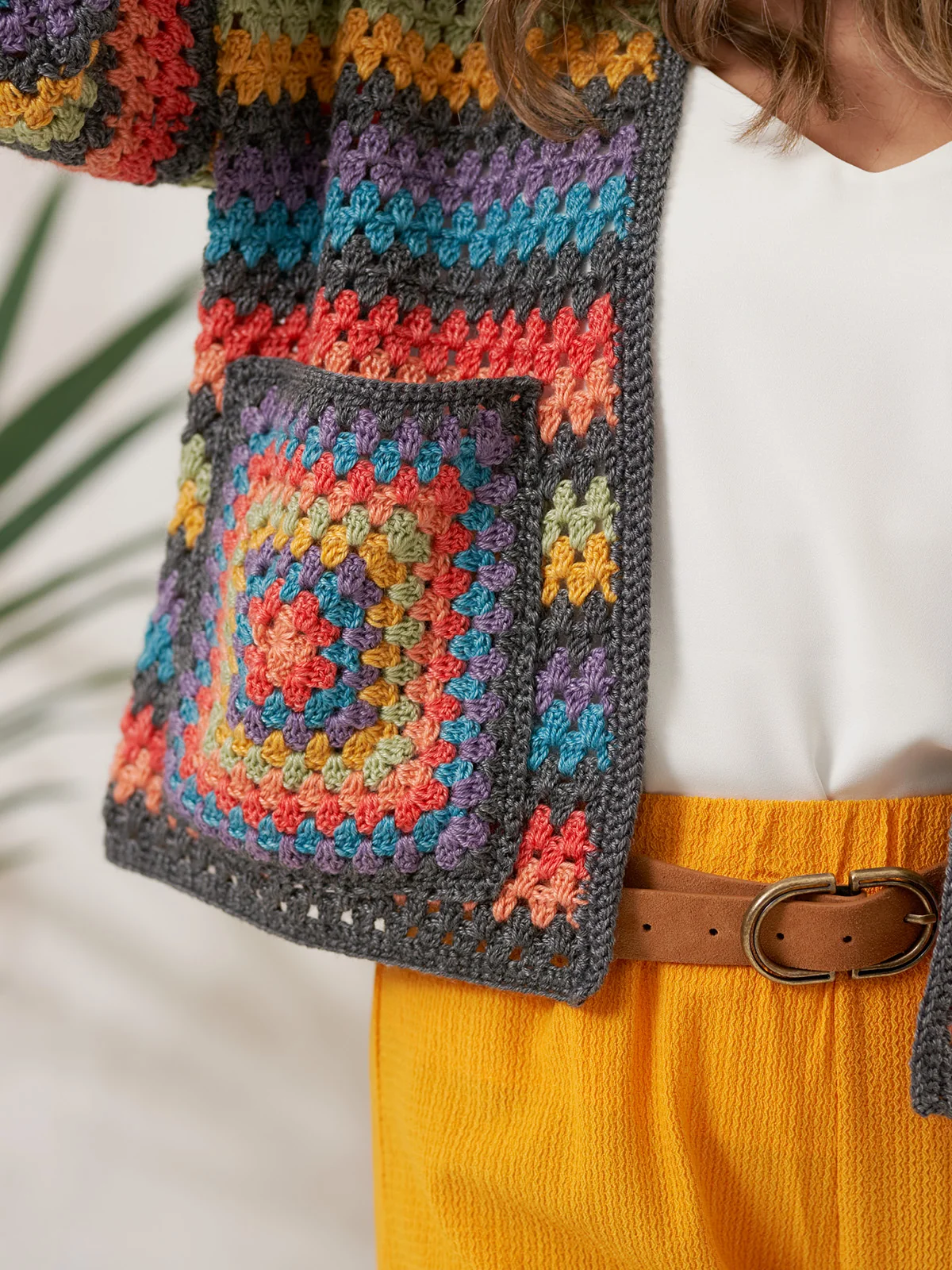 Aurora Crochet Granny Square Pocket Cardigans in West Yorkshire Spinners Elements Dk - Digital Version DPB0280 - Image 3