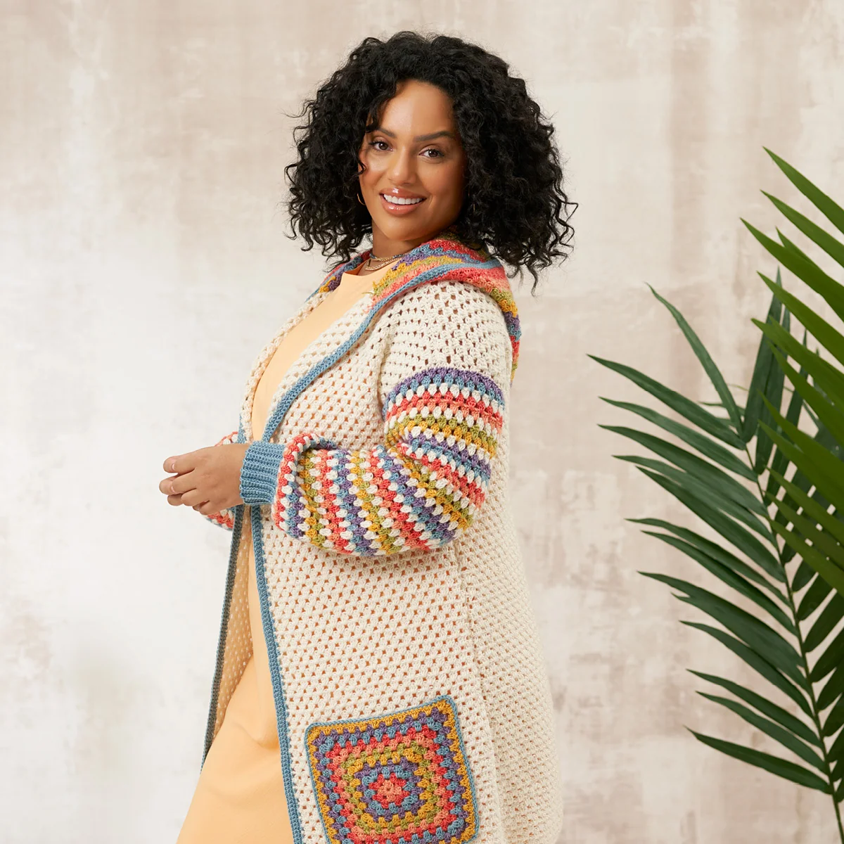 Aurora Crochet Granny Square Pocket Cardigans in West Yorkshire Spinners Elements Dk - Digital Version DPB0280 - Image 8