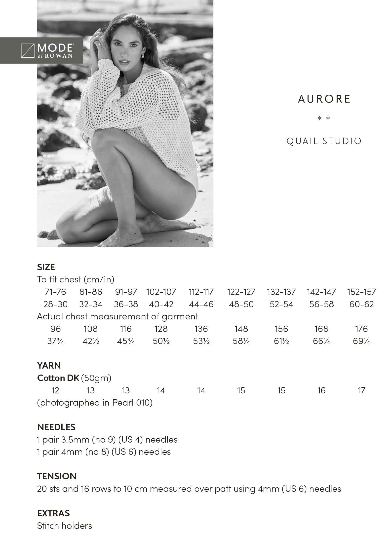 Aurore Sweater in Mode at Rowan Cotton Dk - MIP108 - Image 2