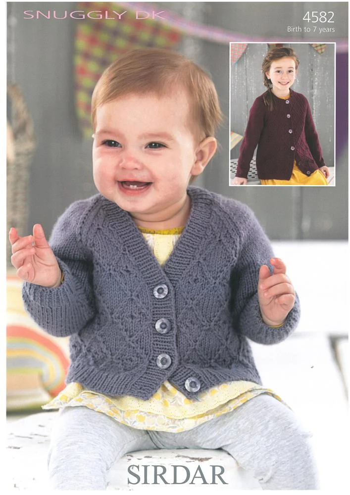Babies and Girls Cardigans in Sirdar Snuggly DK