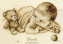 Baby and Teddy Moment