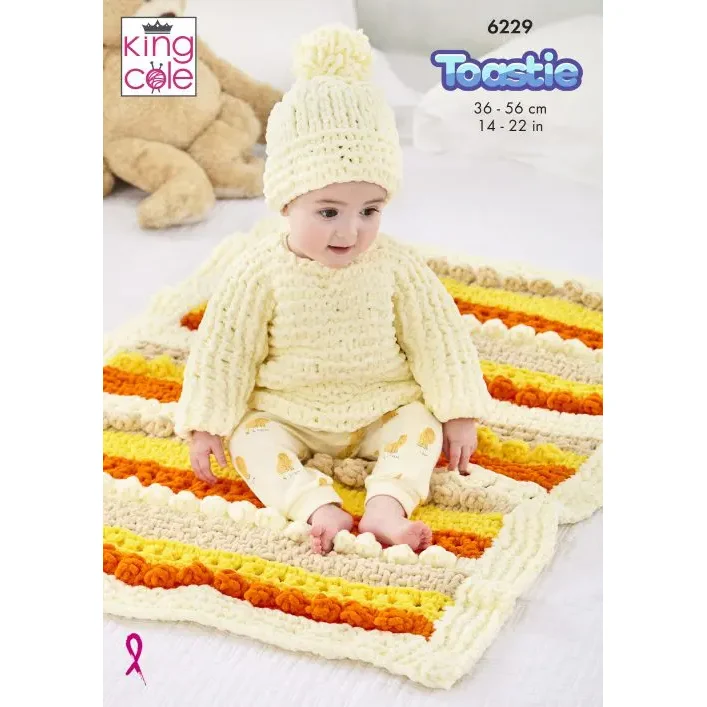 Baby Set Knitted in King Cole Warm & Toastie - Digital Version 6229