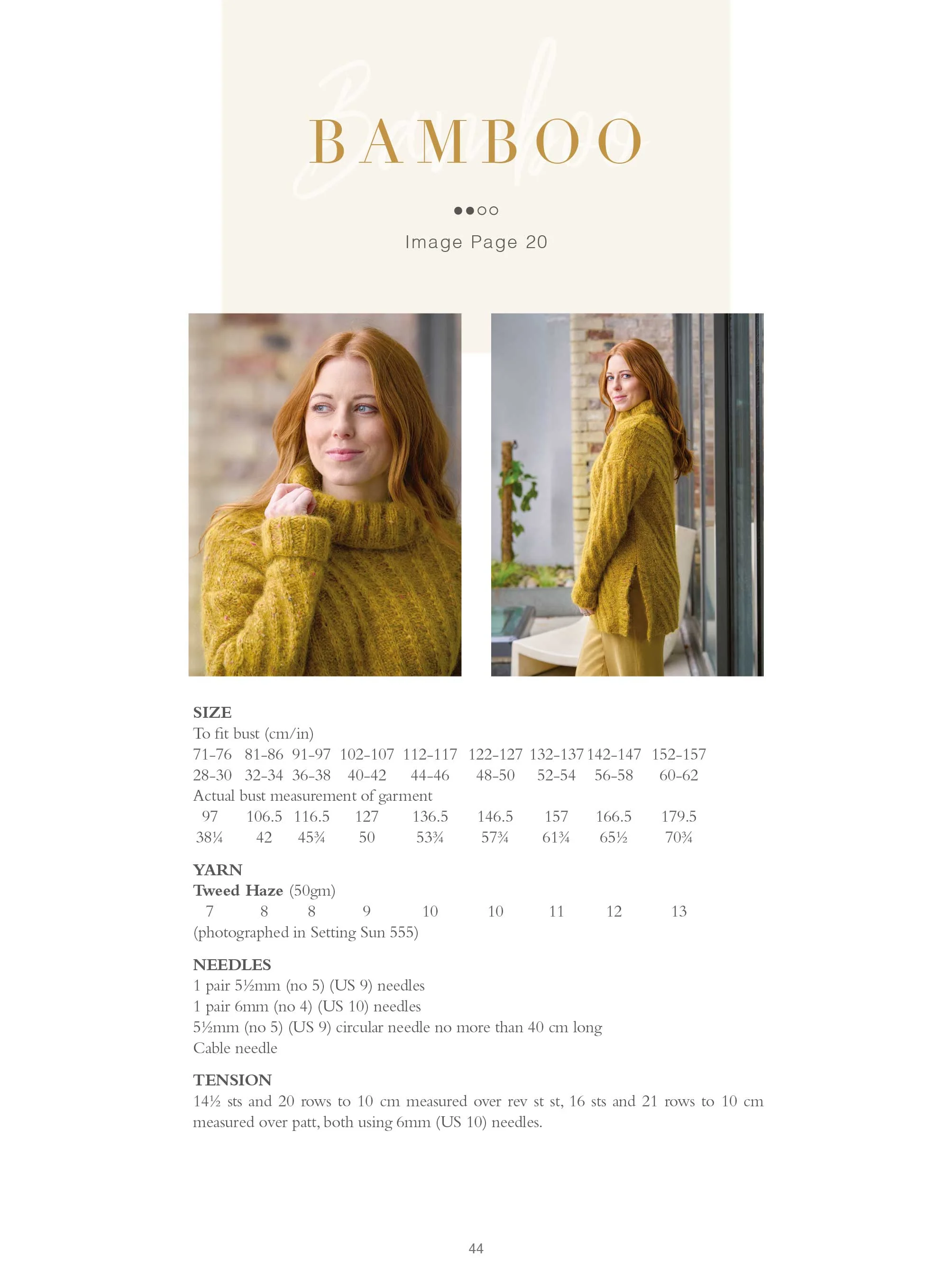 Bamboo Sweater in Rowan Tweed Haze - Digital Version ZB325-00003 - Image 2