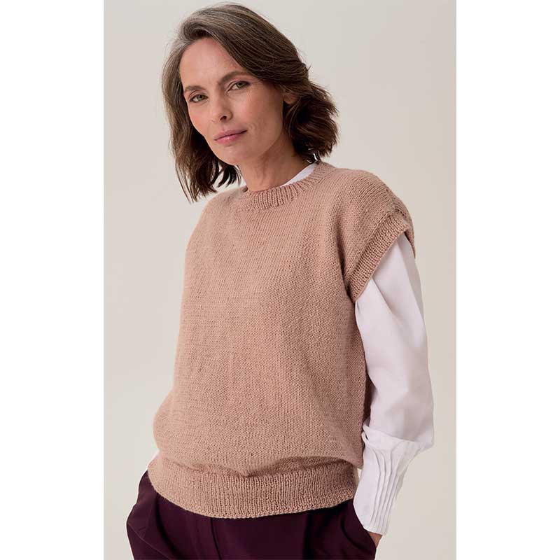 Barley Cable Tank in Sirdar Loveful Bio Blend Dk - Digital Version 10916 - Image 3