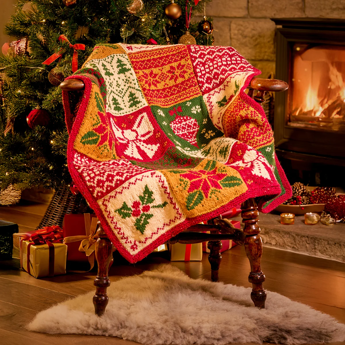 Baubles & Bows Blanket Knit Along Colour Pack in West Yorkshire Spinners Colour Lab Aran By Anna Nikipirowicz