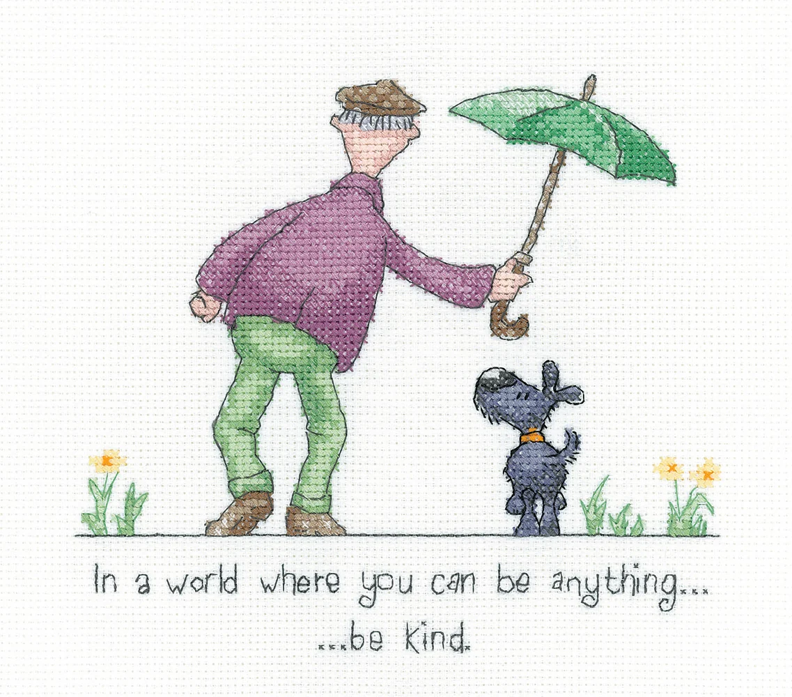 Be Kind - Heritage Crafts Cross Stitch Kit