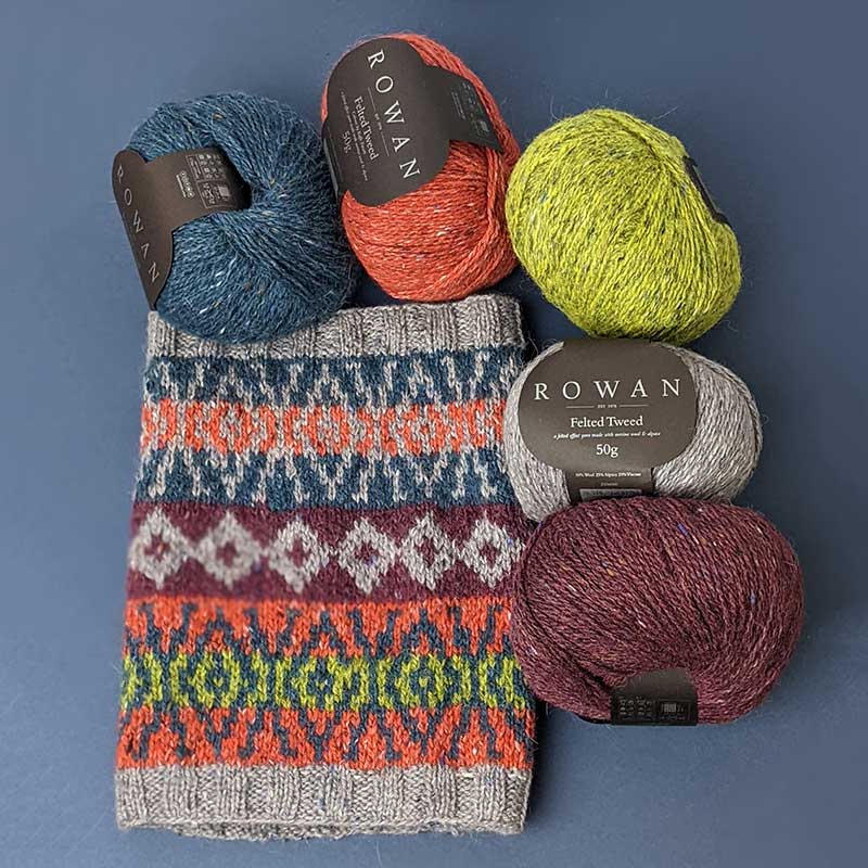 Bessie Cowl in Rowan Felted Tweed Dk - Aluminium - by Lisa Richardson - Image 2