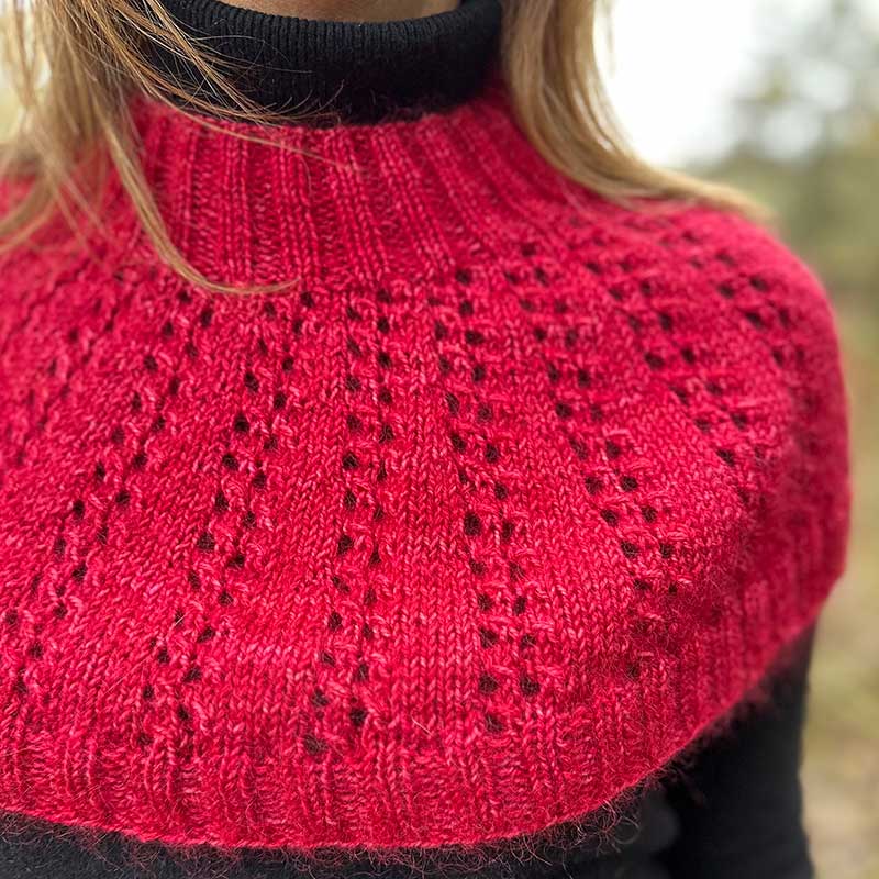 Betwixtmas 2024 Knitted Shoulder Cowl - Myrrh in Fyberspates Vivacious 4ply & Rowan Kidsilk Haze by Carol Meldrum - Image 4