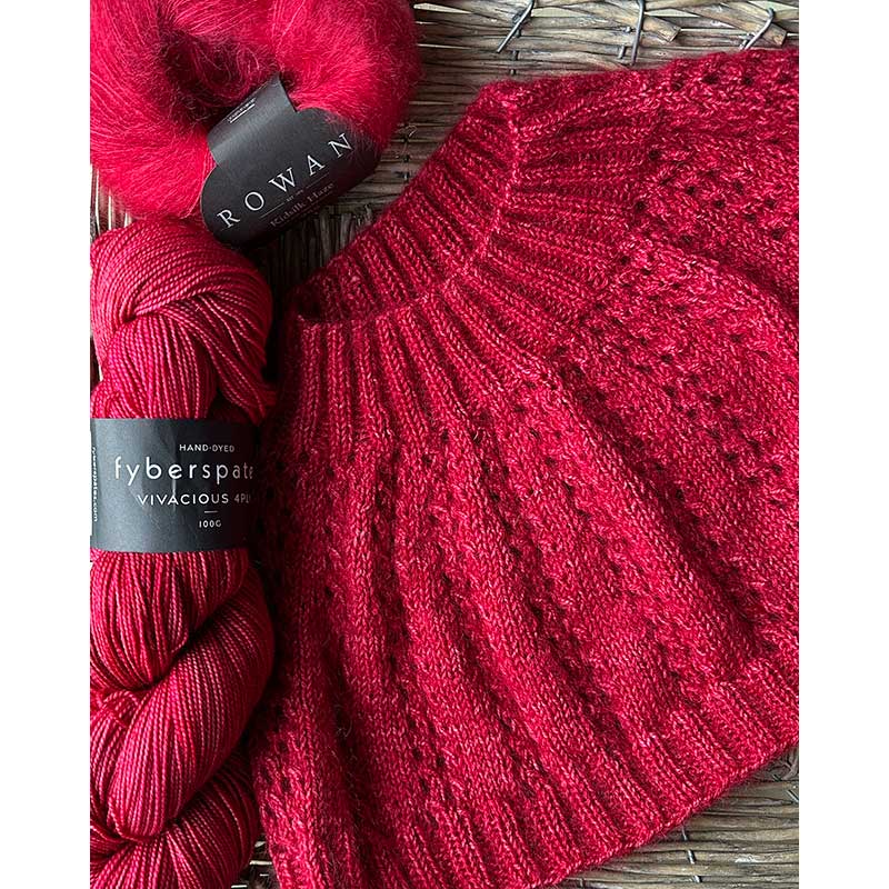 Betwixtmas 2024 Knitted Shoulder Cowl - Myrrh in Fyberspates Vivacious 4ply & Rowan Kidsilk Haze by Carol Meldrum - Image 5