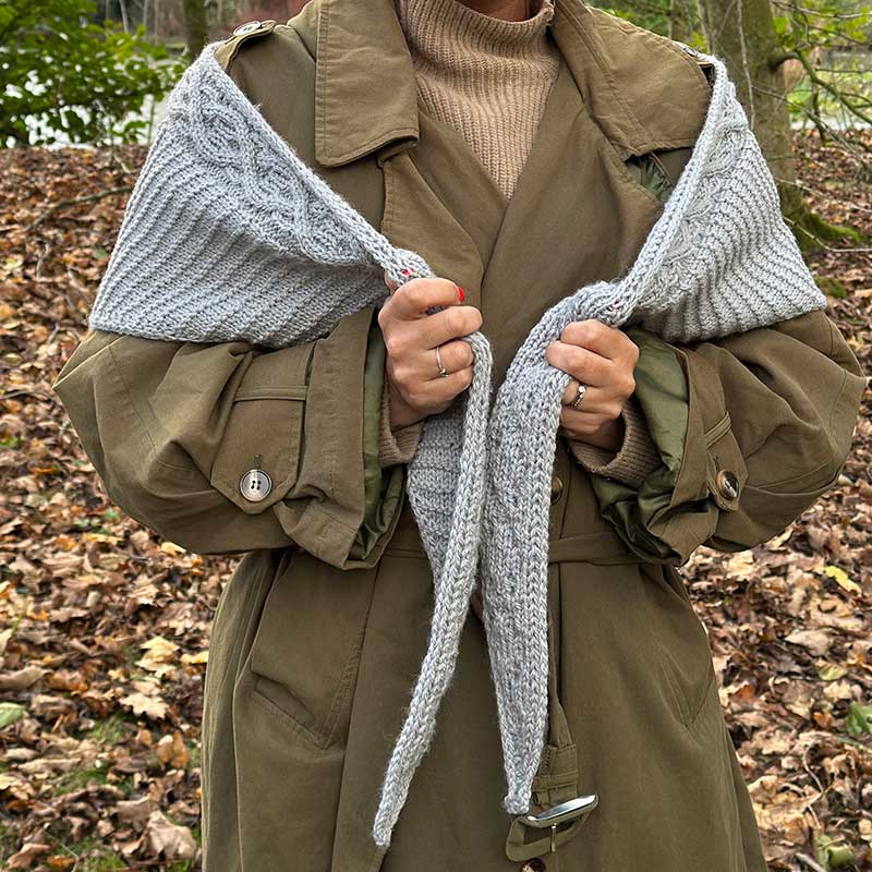 Betwixtmas 2025 Knitted Cabled Shawl - Lerwick in West Yorkshire Spinners The Croft Aran by Sarah Hatton - Image 8