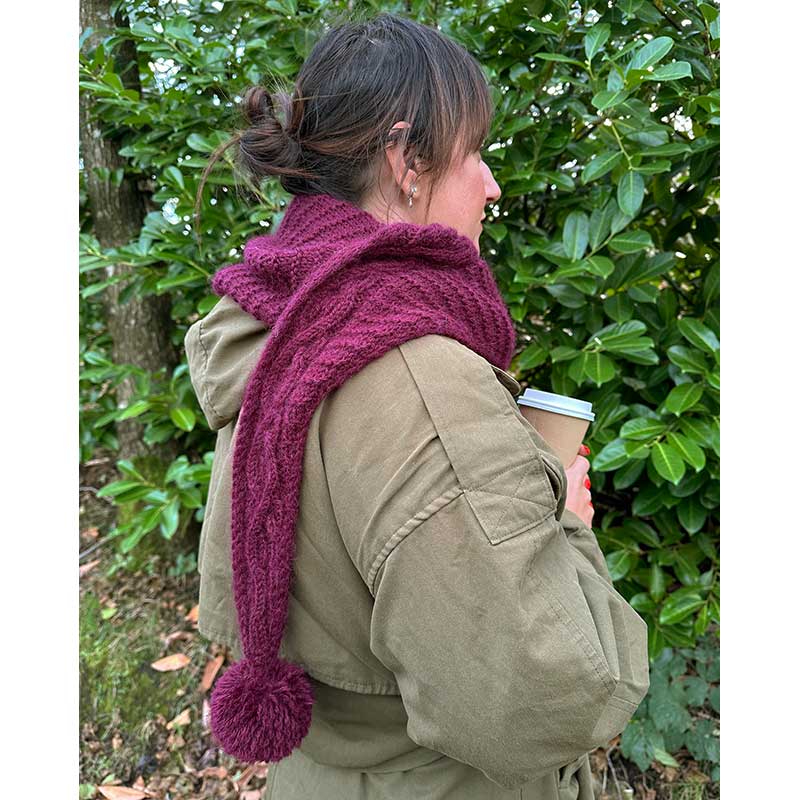 Betwixtmas 2025 Knitted Cabled Shawl - Rubus in West Yorkshire Spinners Fable Brushed Aran by Sarah Hatton - Image 8
