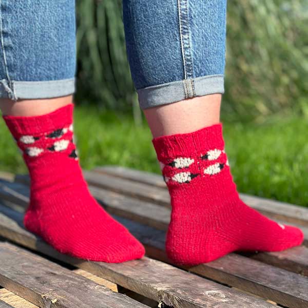 Black Sheep Ruby Socks in WYS Signature 4ply by Winwick Mum - Image 4