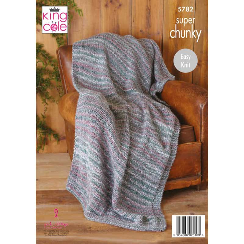 Blanket & Bed Runner Knitted in King Cole Christmas Super Chunky - Image 3