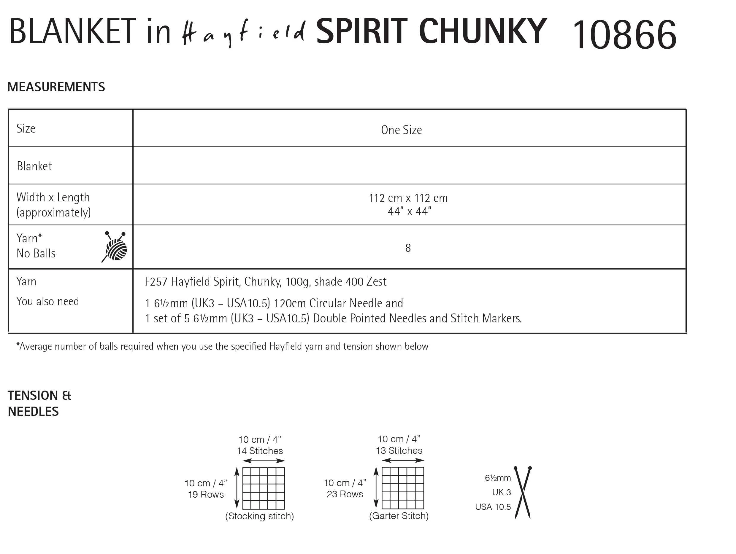 Blanket in Hayfield Spirit Chunky - Digital Version 10866 - Image 2