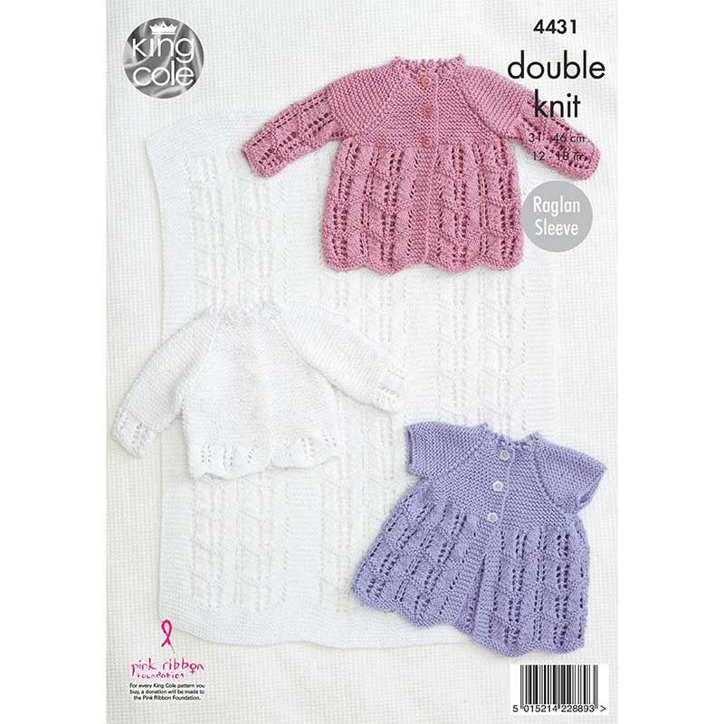 Blanket, Matinee Coats and Cardigan in King Cole Cottonsoft Dk - Digital Version 4431 - Image 3