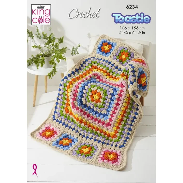 Blankets Crocheted in King Cole Warm & Toastie - Digital Version 6234