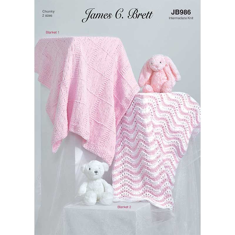 Blankets in James C Brett Flutterby Sparkle Chunky