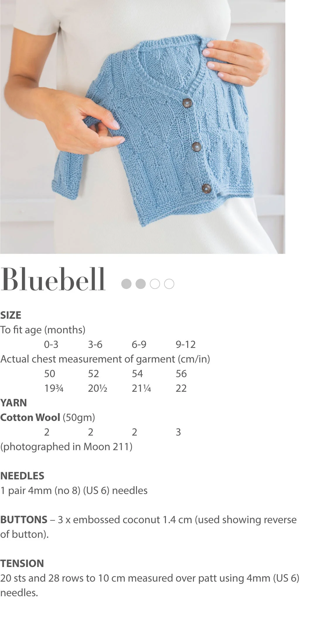 Bluebell Cardigan in Rowan Cotton Wool - Digital Version - Image 2