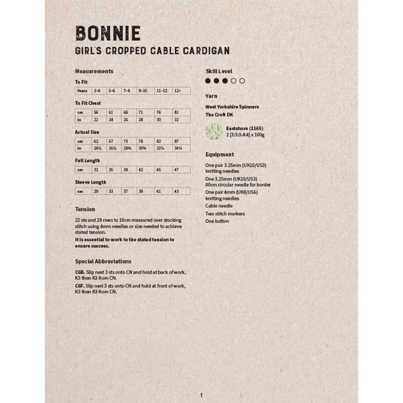 Bonnie Cardigan in West Yorkshire Spinners The Croft Dk - Digital Version WYS1000276 - Image 2