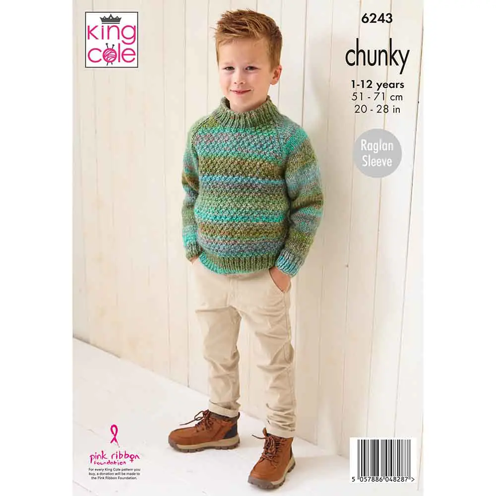 Boy's Sweaters in King Cole Cottagespun Chunky - Image 3