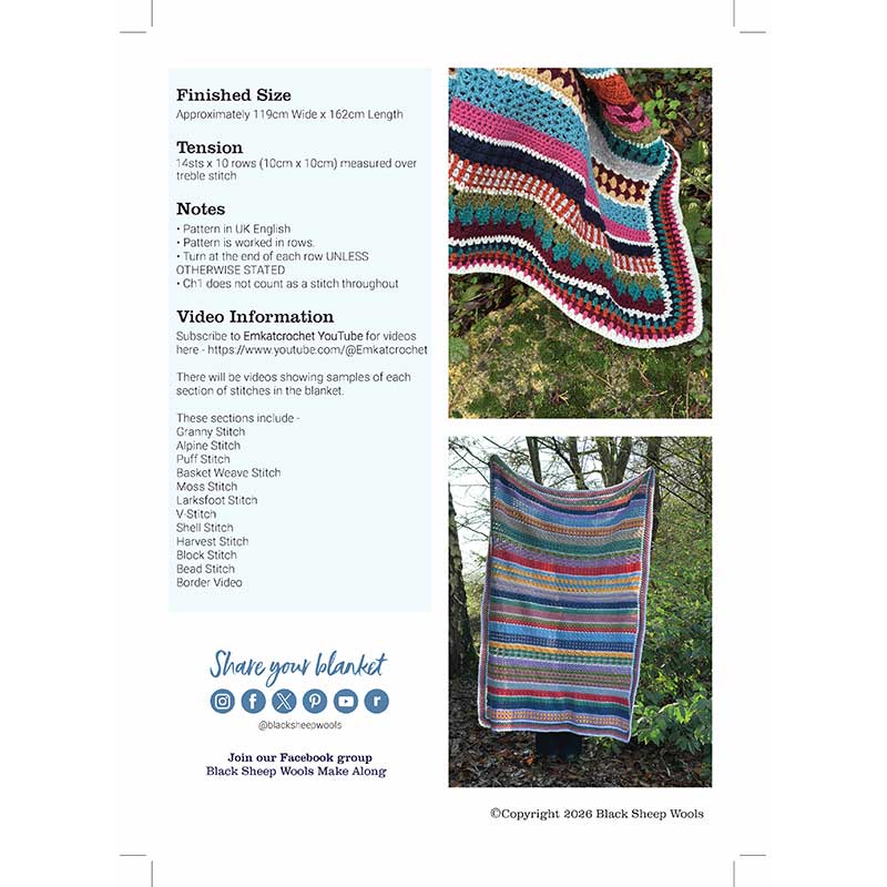 Bust the Blues Crochet Blanket Pattern Booklet by Emkatcrochet - Image 3
