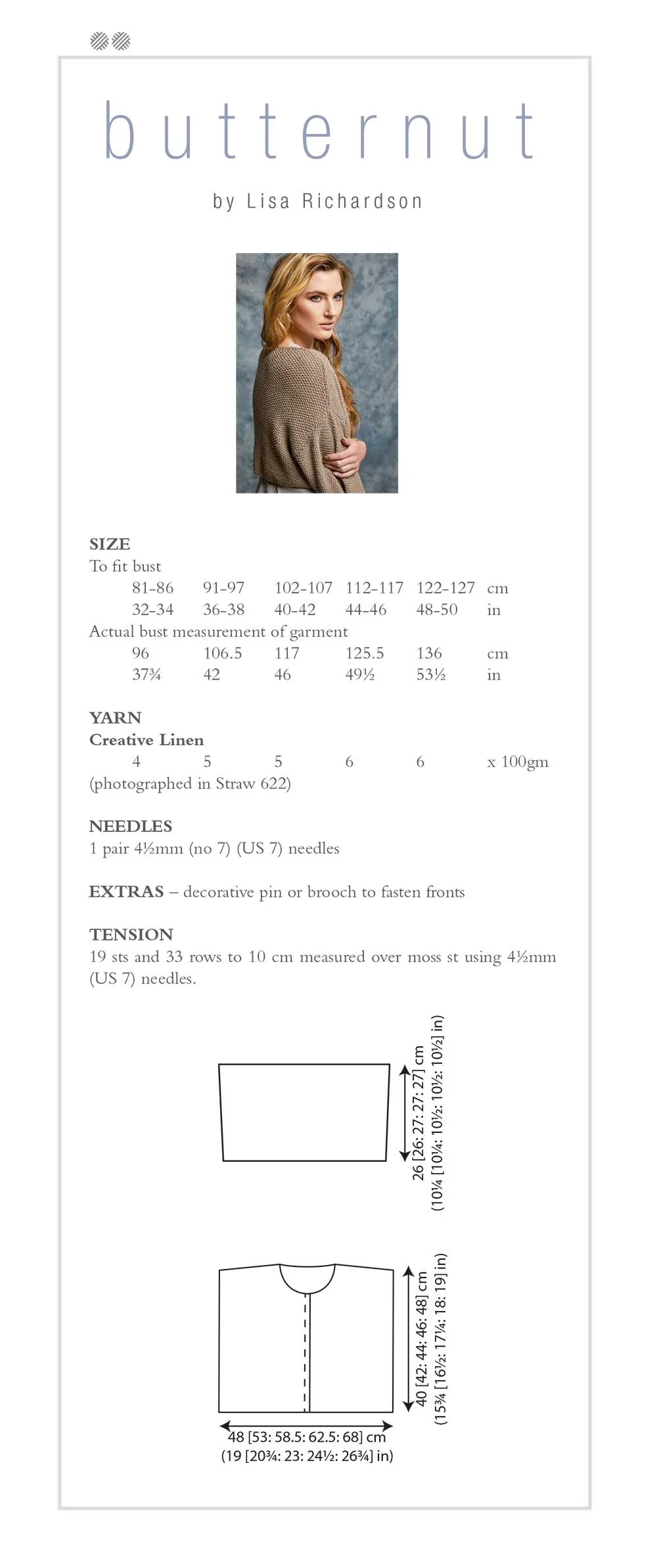 Butternut Cardigan in Rowan Creative Linen - Digital Version - Image 2