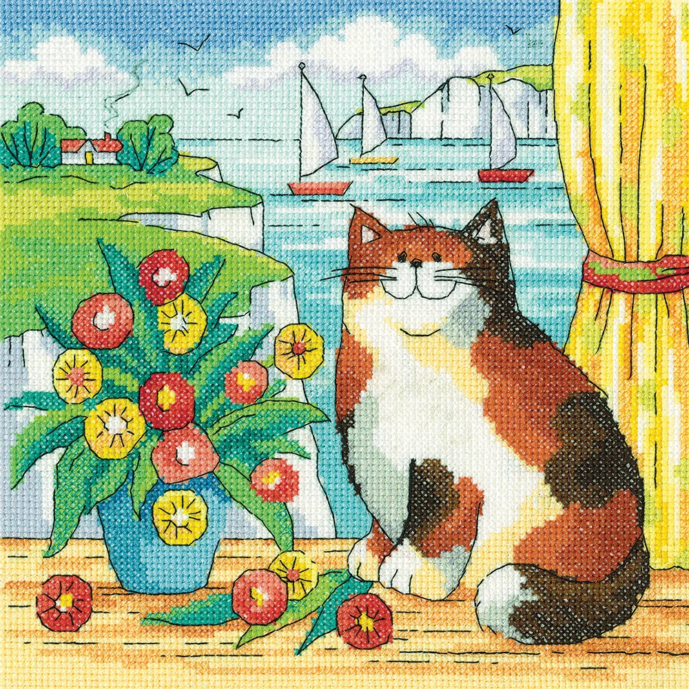 By The Sea - Coastal View Heritage Crafts Cross Stitch Kit
