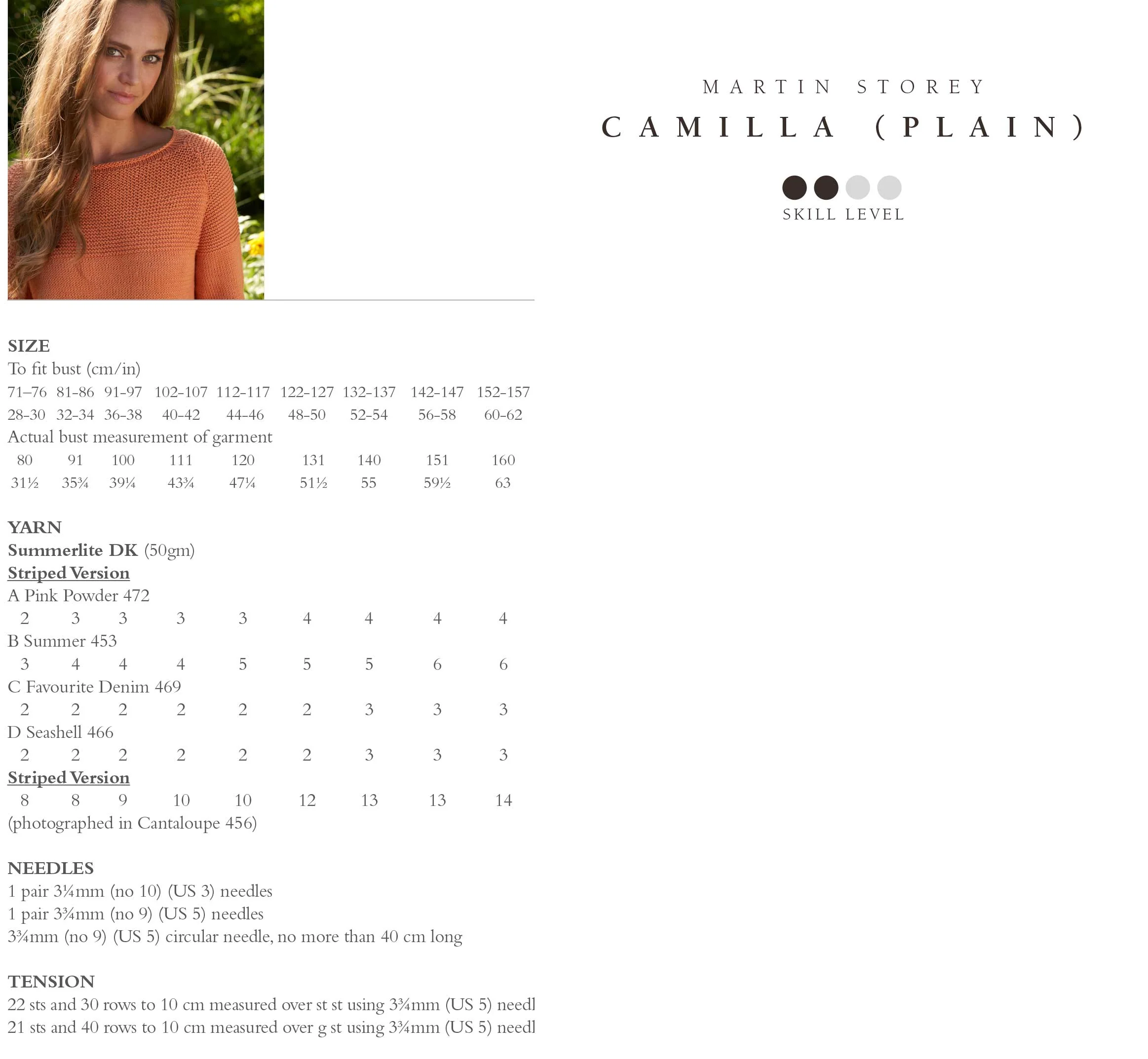 Camilla Sweater in Rowan Summerlite Dk - Digital Version - Image 2