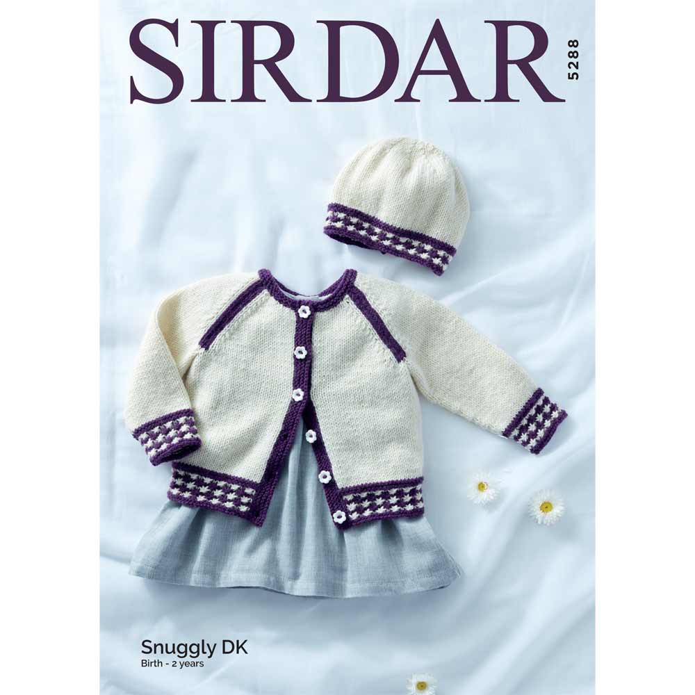 Cardigan and Hat in Sirdar Snuggly Dk