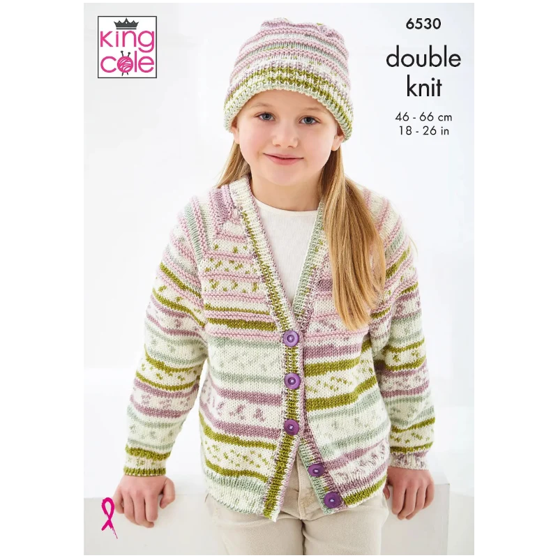 Cardigan and Hat Knitted in King Cole Cherished DK