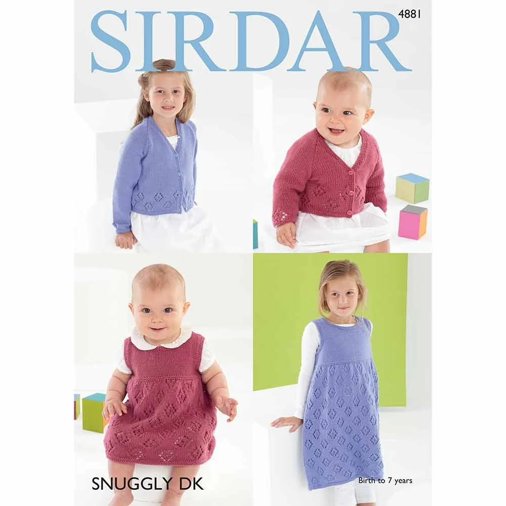 Cardigan and Pinafore in Sirdar Snuggly DK