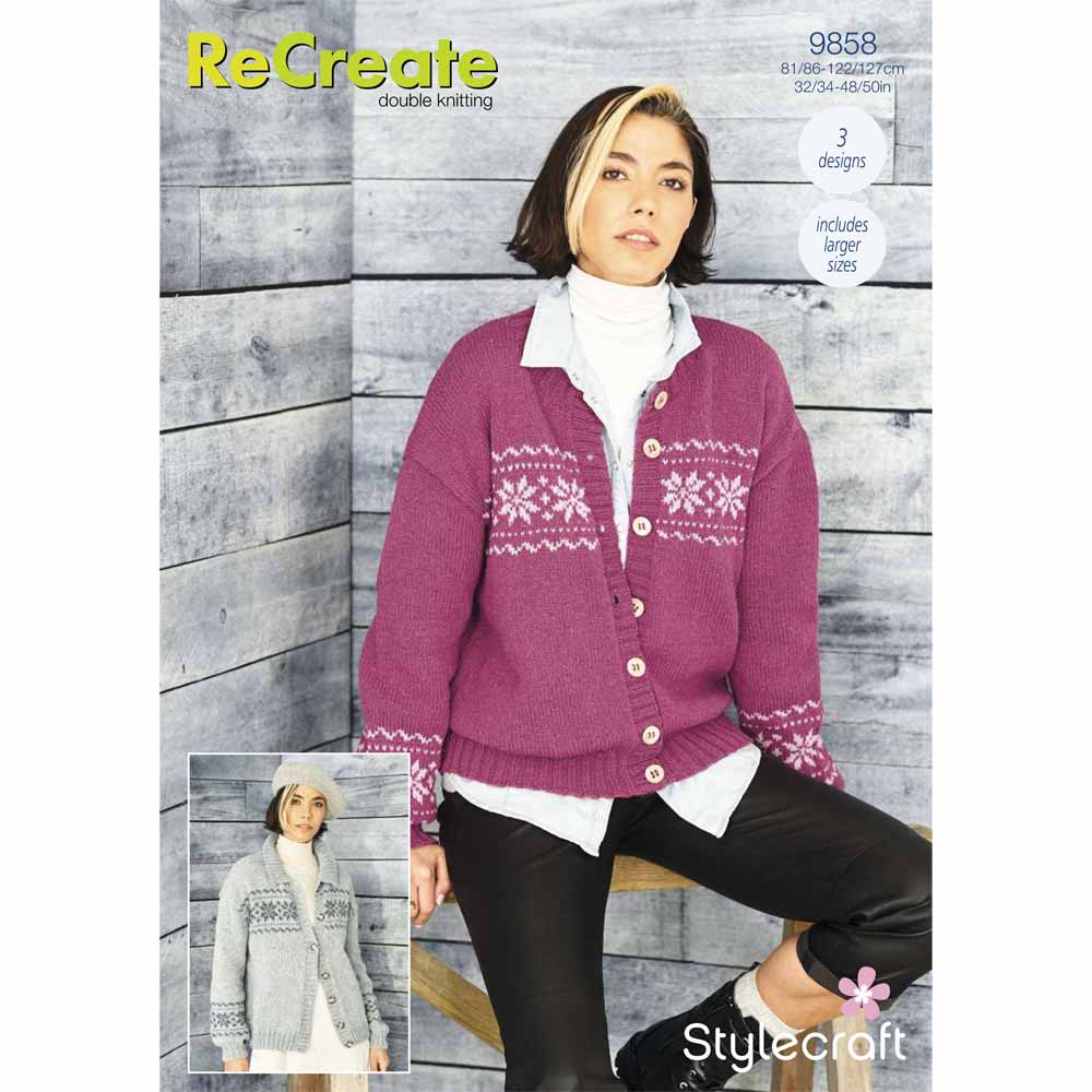 Cardigan and Snood in Stylecraft ReCreate Dk - Digital Version 9858