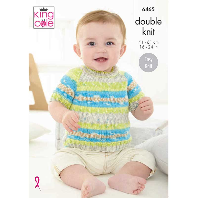 Cardigan and Sweater knitted in King Cole Baby Fjord DK