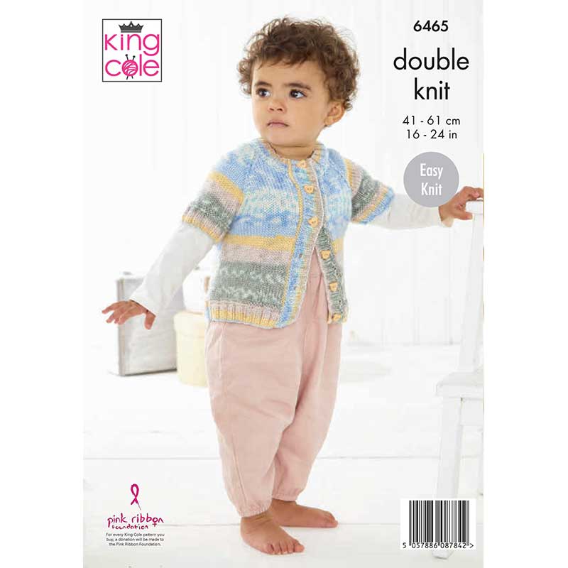 Cardigan and Sweater knitted in King Cole Baby Fjord DK - Image 3